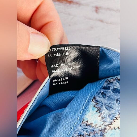 Anthropologie Blue and Cream Geometric Clutch - Picture 15 of 15